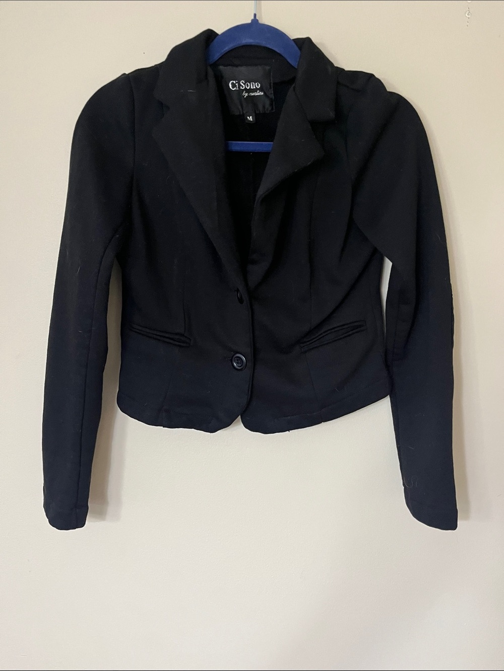 Ci Sono Black Fitted Women's Blazer